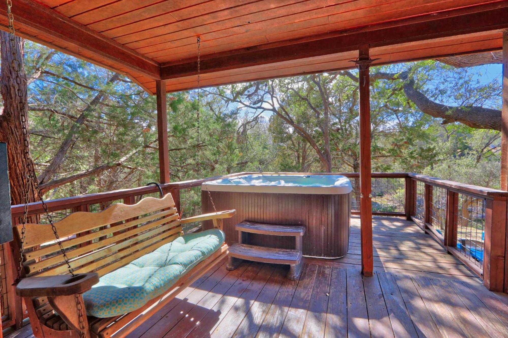 Falls Log Home Wimberley Ngoại thất bức ảnh
